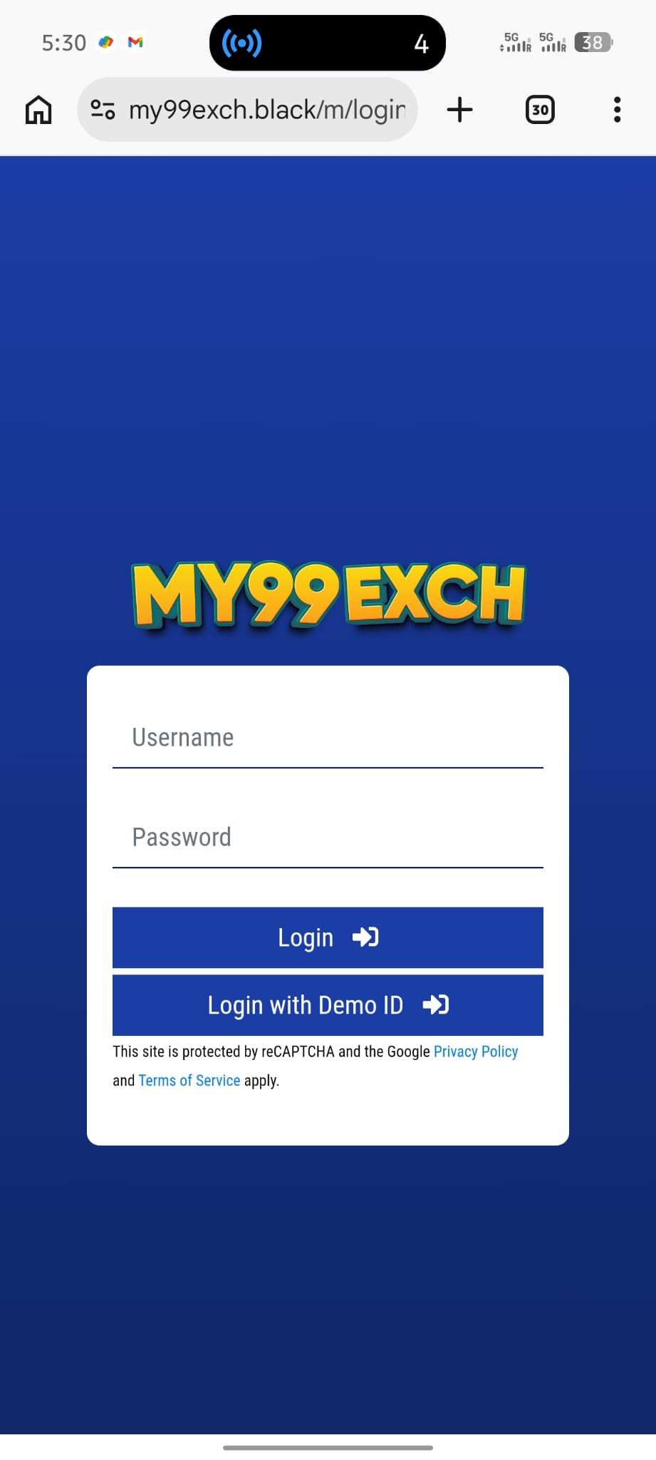 my99exch Platform Screenshot
